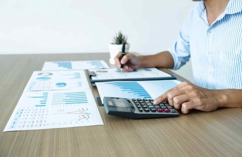 Man Working on audit report