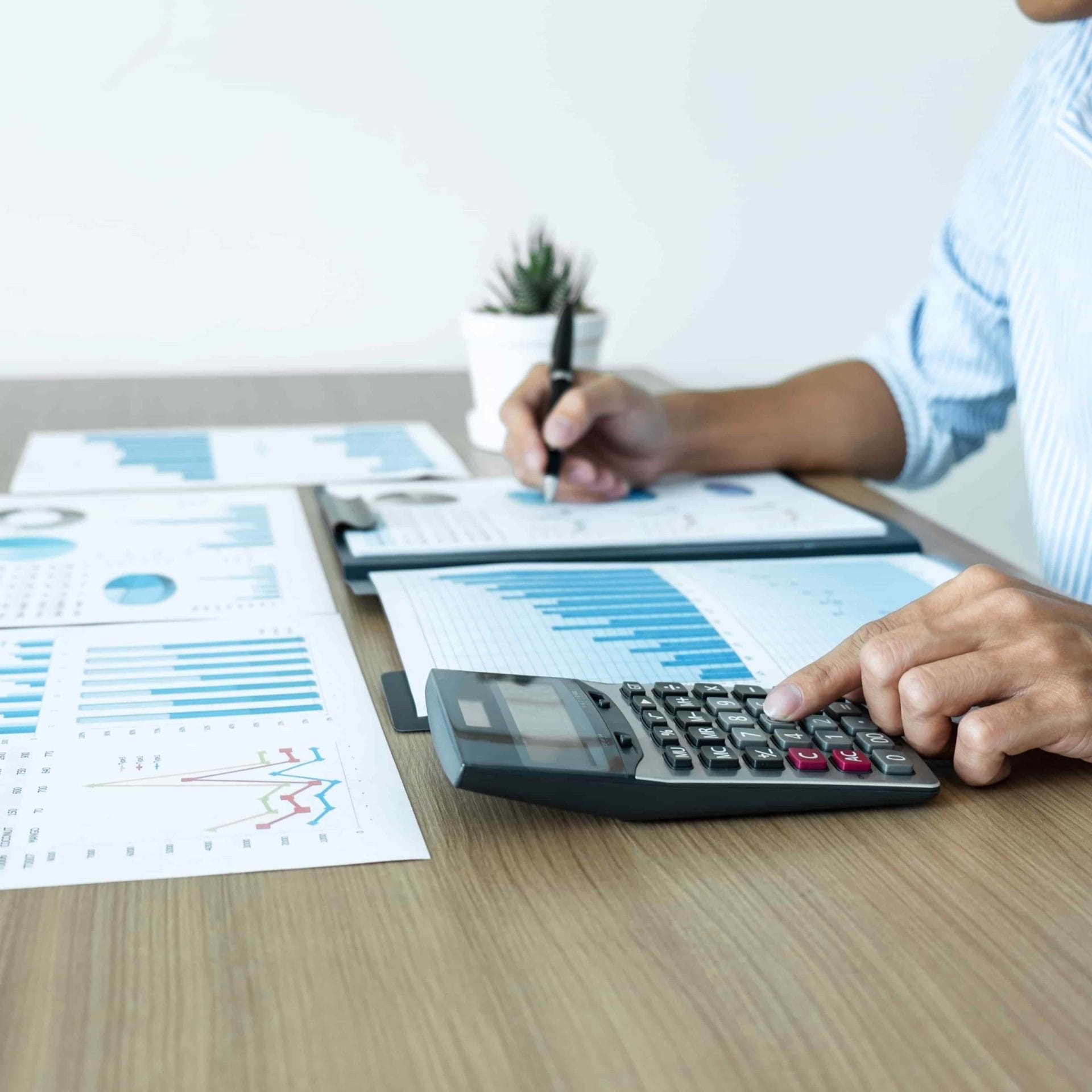 Man Working on audit report