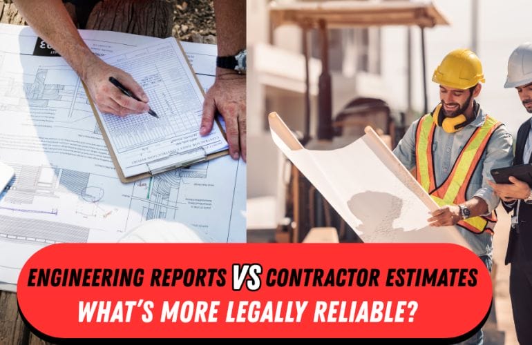 engineering reports vs. contractor estimates