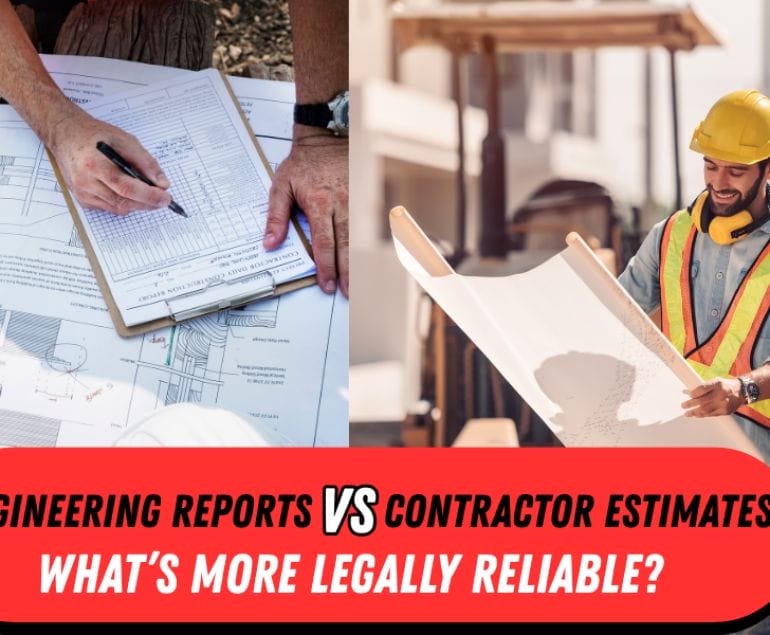 engineering reports vs. contractor estimates