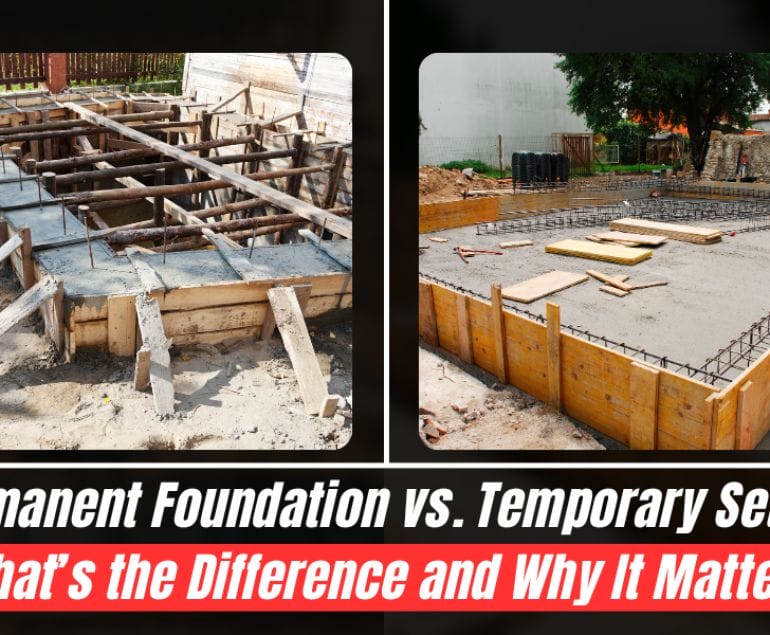 permanent foundation vs. temporary setup