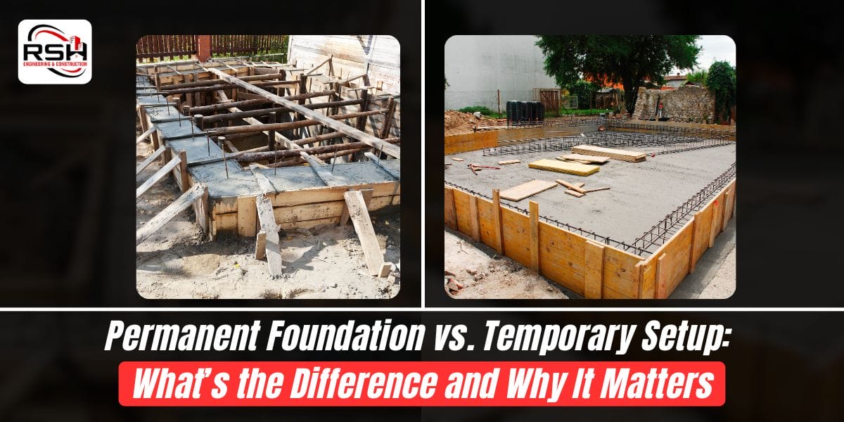 permanent foundation vs. temporary setup